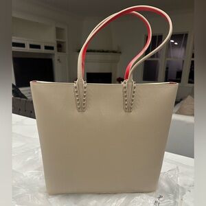 BRAND NEW w/ Tags Christian Louboutin Cabata Leather Tote F702 Color Saharienne